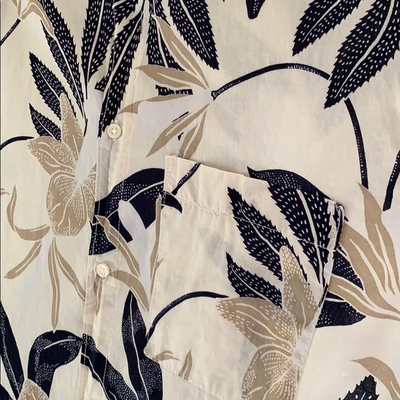 H&M tropical print button down shirt size L - Picture 8 of 8